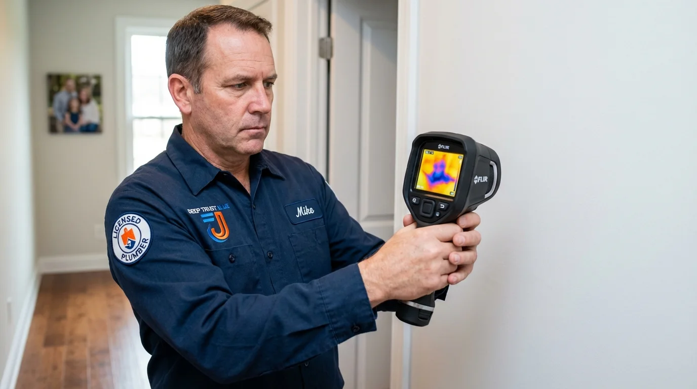 Thermal imaging leak detection by Johns Plumbing LLC in Chardon